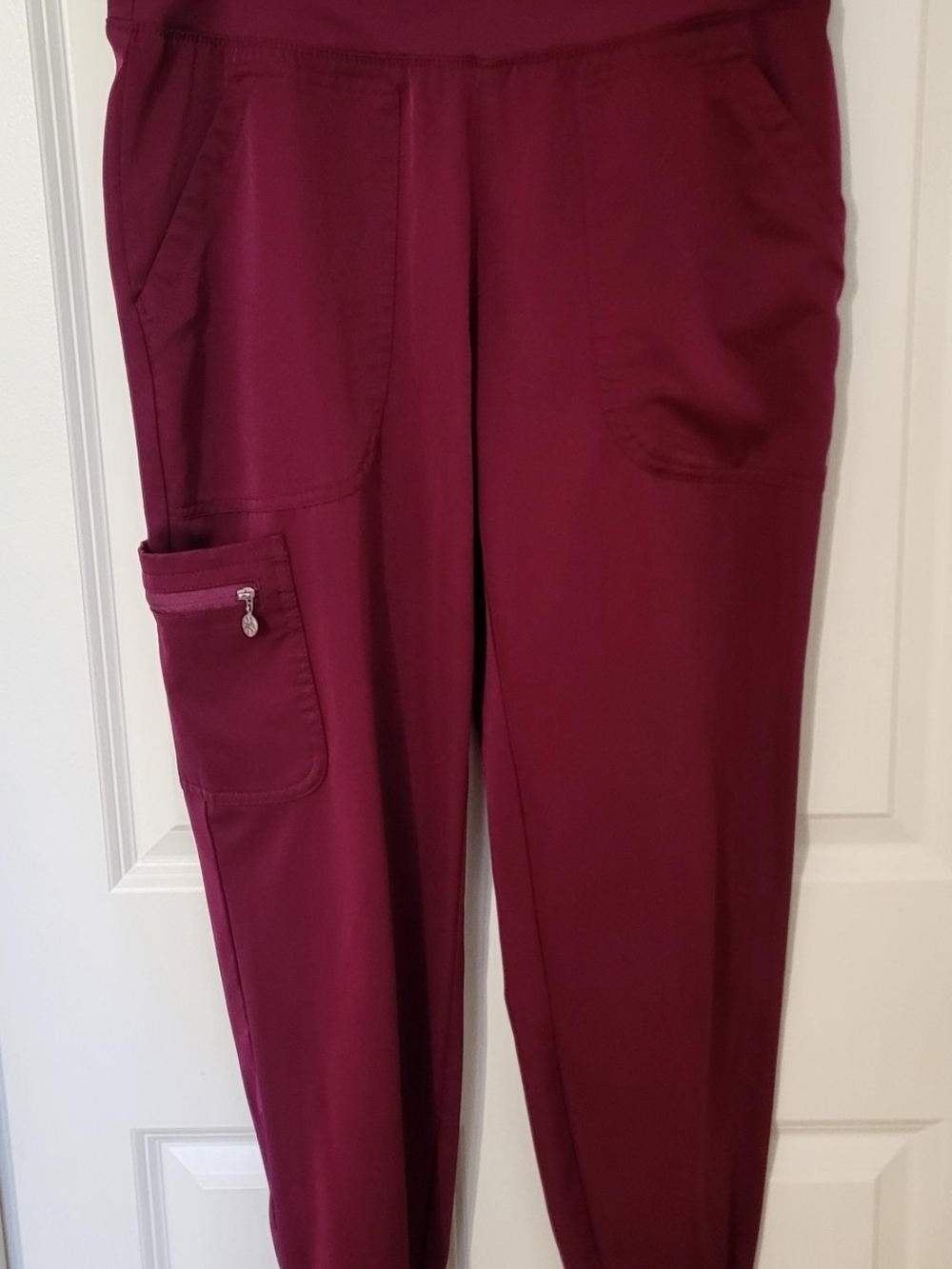 Beyond Scrubs, Burgundy, Faith Top, Serena Bottom- Harmony Collection, Small - Picture 8 of 16